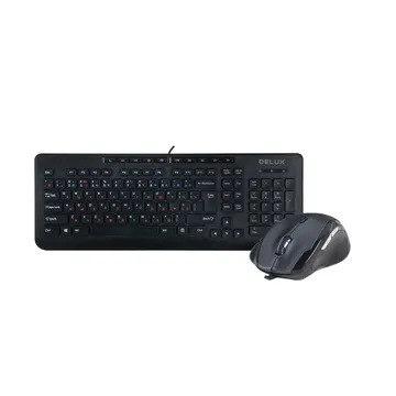 Комплект Клавиатура + Мышь Delux DLD-6220OUB черный