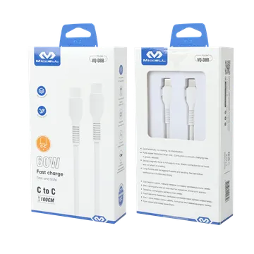 Кабель зарядки Miccell VQ-D88 Type C to Type C