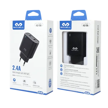 Зарядное устройство Miccell VQ-T08 2.4A, Черный