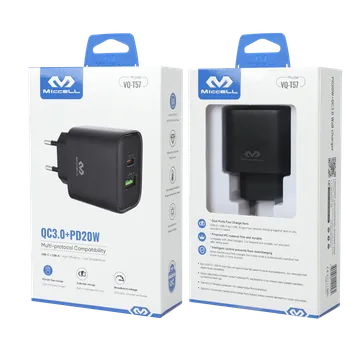 Зарядное устройство Miccell VQ-T57 A+C 20W, Черный